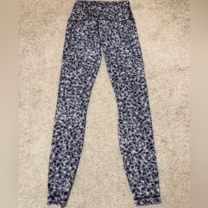 lululemon athletica wunder under nulux leaf print leggings